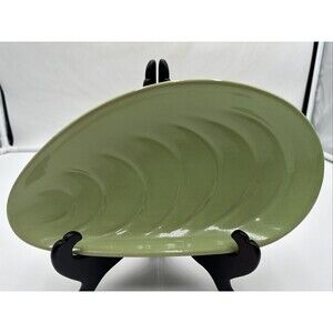 GLOBAL VIEWS Shell Green Plate MADE IN ITALY Platter Dish 10.25”x5.5”